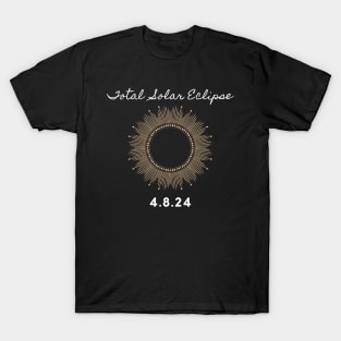 Boho Total Solar Eclipse 2024 T-Shirt